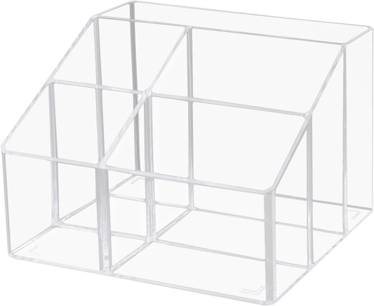 HSYMQ Acrylic Desk Organizers, Clear Pen Holder and Pencil Holder Display Stand for Office, School and Home
