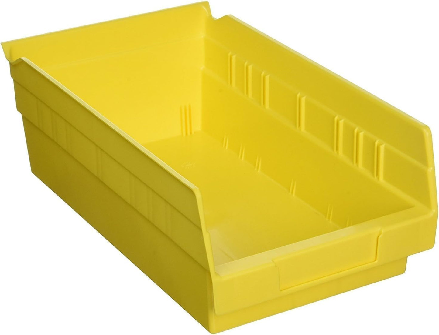 Akro-Mils 30130 Plastic Shelf Bins, Heavy Duty Storage Bins for Garage, Closet, and Drawer Organization, 12" x 6-1/2" x 4", Red, 12-Pack