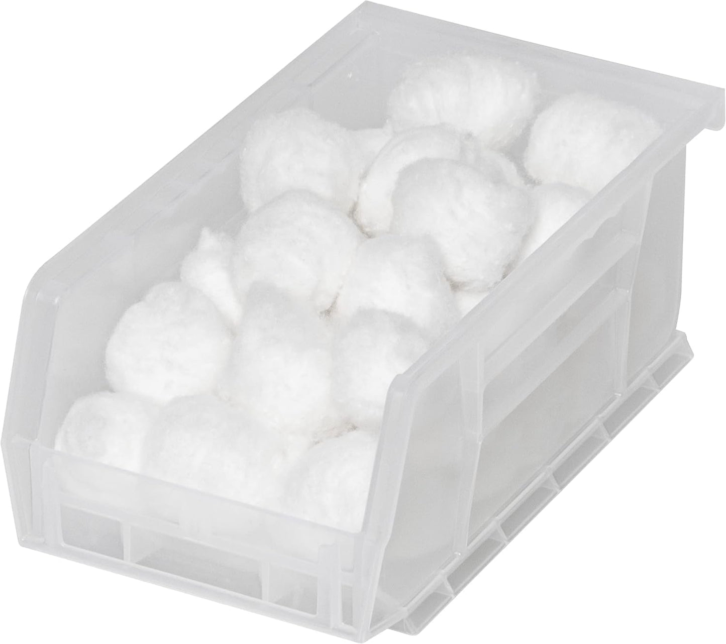 Akro-Mils 30220 AkroBins Plastic Storage Bins, Space-Saving Stackable Bins for Garage, Pantry, Craft Organization, 7" x 4" x 3", Yellow, 24-Pack