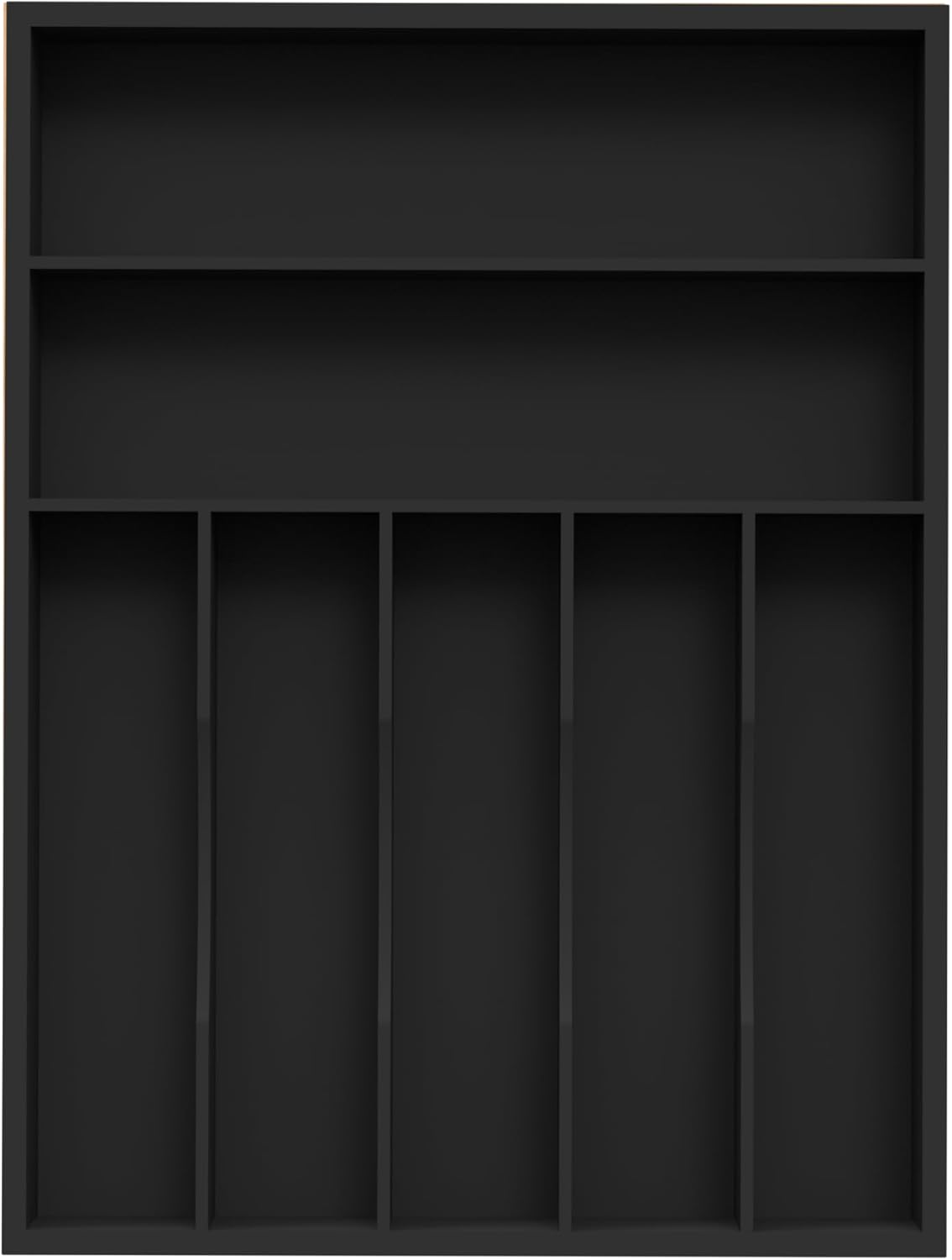 Unibambou Bamboo Utensil Drawer Organizer, Silverware Tray Organizer, Kitchen Drawer Organizer for Flatware Cutlery, (Natural, 3 Slots)