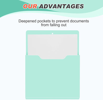 Feifeiya 2 Pcs Magnetic File Folder Wall Hanging Holder Large Pocket Paper Magazine Mail Organizer for Refrigerator Classroom Locker Whiteboard(Vertical,Purple Color,12.2 x 9.4 Inches)