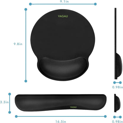 Comfy Mee Premium Memory Foam Keyboard and Mouse Wrist Rest Pads Set- for Comfortable Typing &Wrist Pain Relief (Pack of 2)