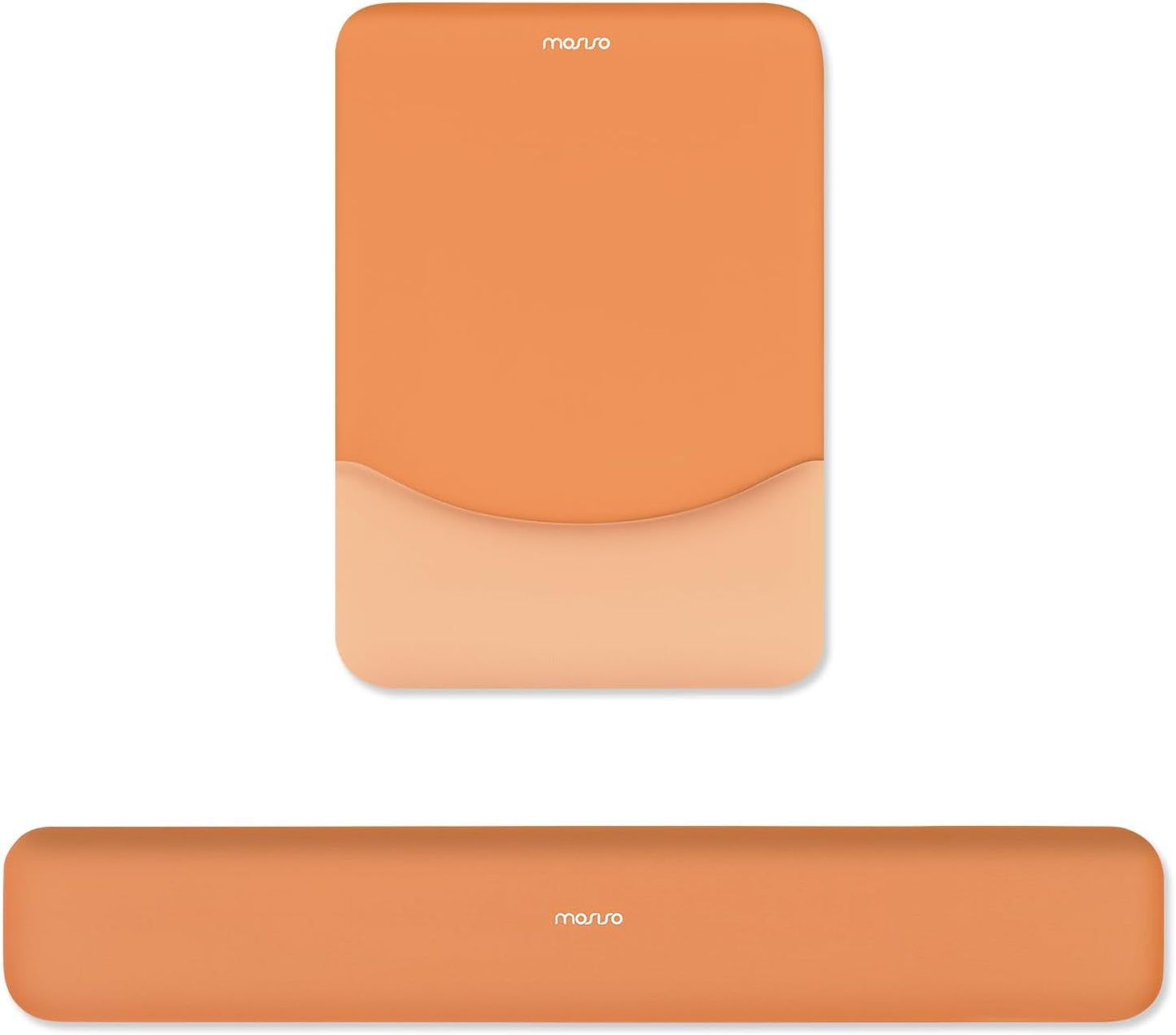 MOSISO Wrist Rest Support for Mouse Pad&Keyboard Set, Rectangular Ergonomic Mousepad Non-Slip Base Home/Office Pain Relief&Easy Typing Pad with Neoprene Cloth&Raised Silicone Lining, Green