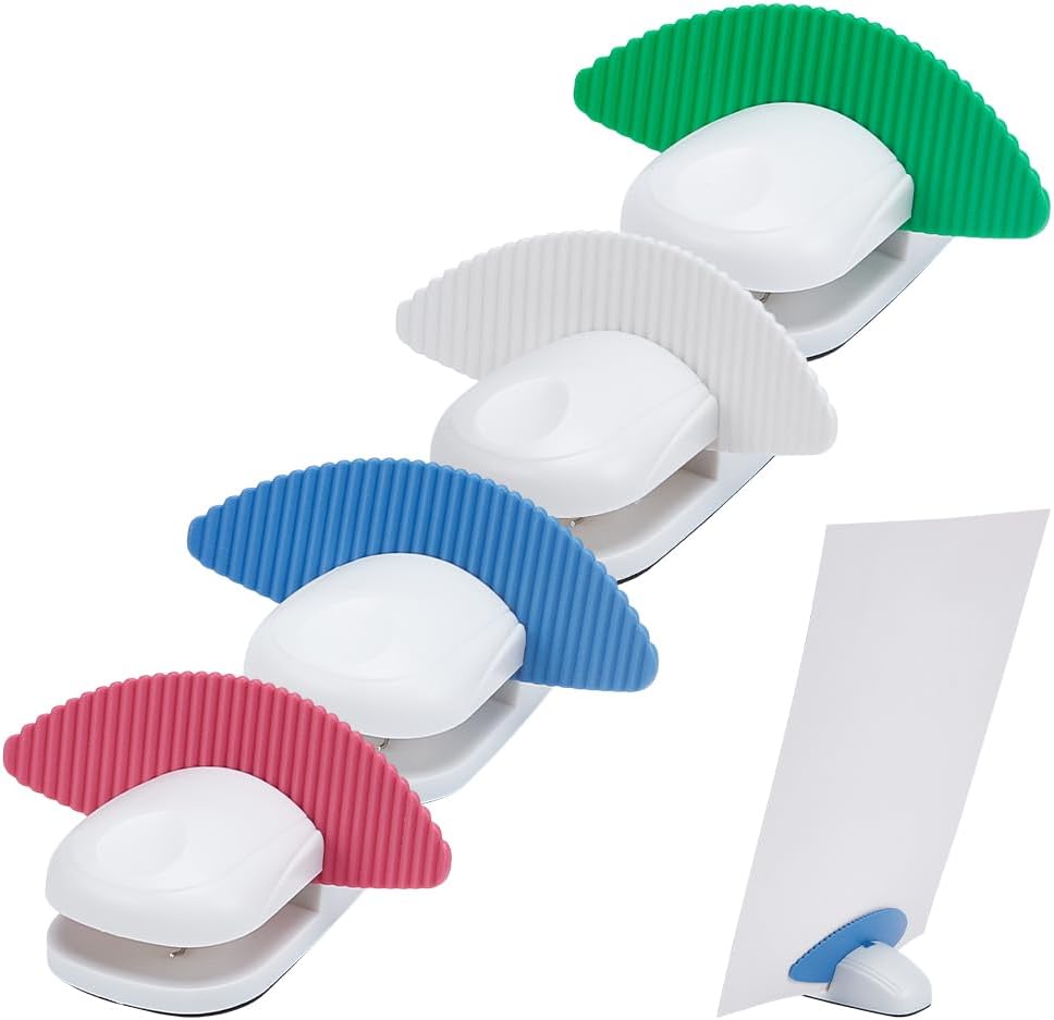 UNICRAFTALE 5Sets 4 Colors Paper Holder Stand Document Copy Folder Holder Stand Wedge for A4 Paper Office Reading Typing 3.86x4.65x2.28 Inch