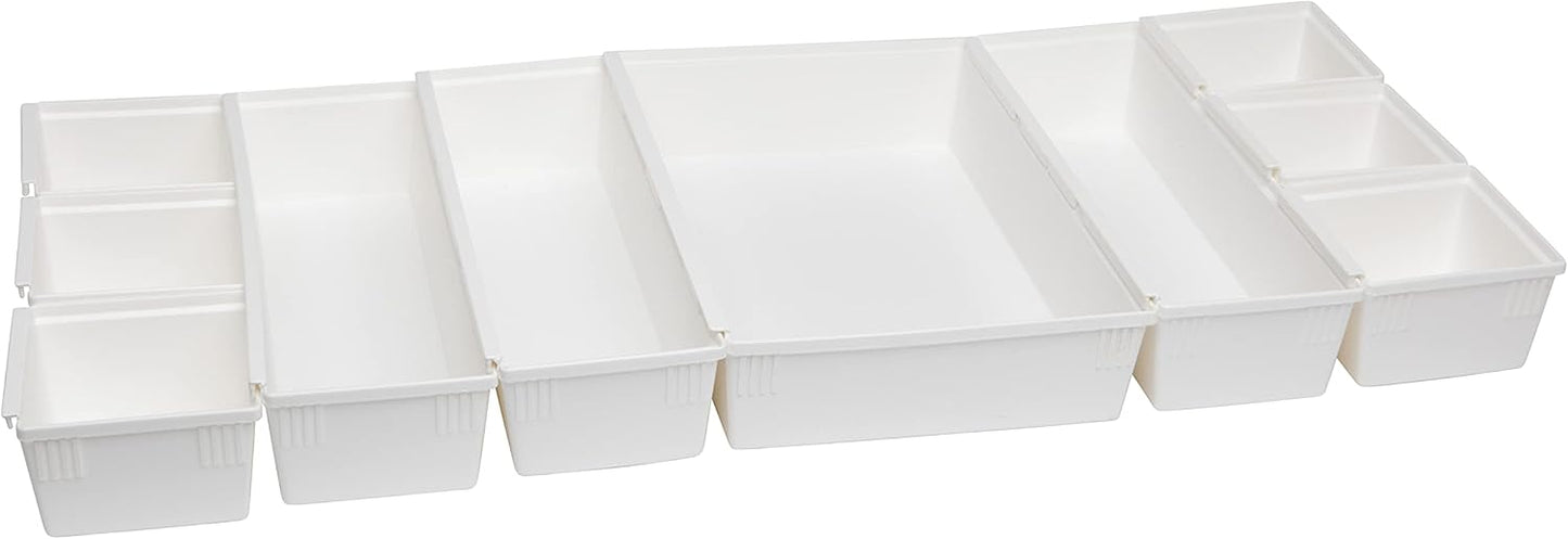 Dial Industries B689K Drawer Organizer Tray Set, Black