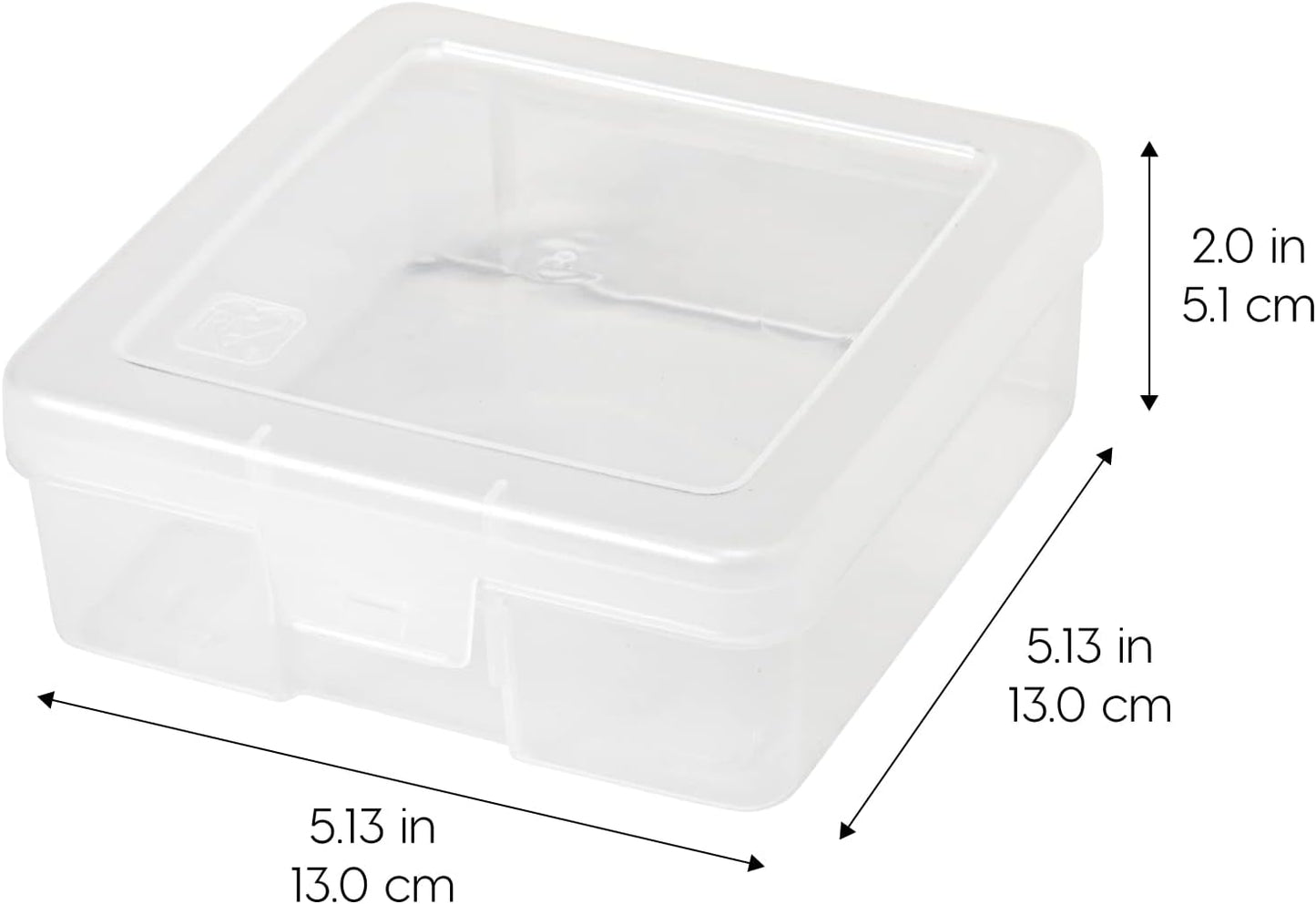 IRIS USA Pencil Case Boxes, 10-Pack, |Made in USA|, Plastic Bead Organizing Containers with Snap Lid for Arts, Crafts, Ephemera, Stickers, & Dance Cheer, Clear - Small