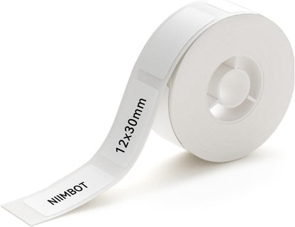 NIIMBOT White Cable Labels Maker Tape for D11/D110/D101 Label Maker, 0.49'' x 4.29''(12.5mm x 109mm), Thermal Label Tape for Home Office Labeling Tape Replacement
