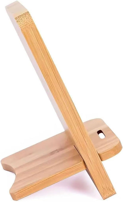 Solid Wood Phone Stand, Desktop Wooden Phone Stand, Simple Phone Holder, Compatible with All Phones (Walnut Wood)