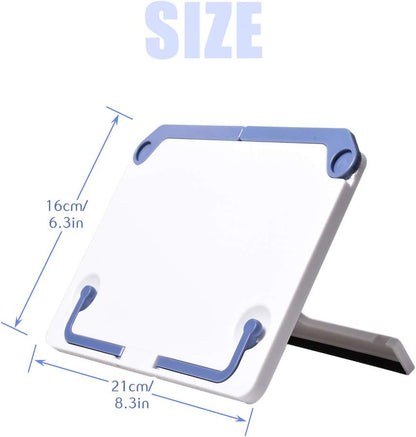 Lemical Desktop Sturdy Bookstand for Cookbook Adjustable Book Holder Reading Portable Folding Multipurpose Book Music Sheet Stand Holder with Detachable Tray-Page Paper Clips