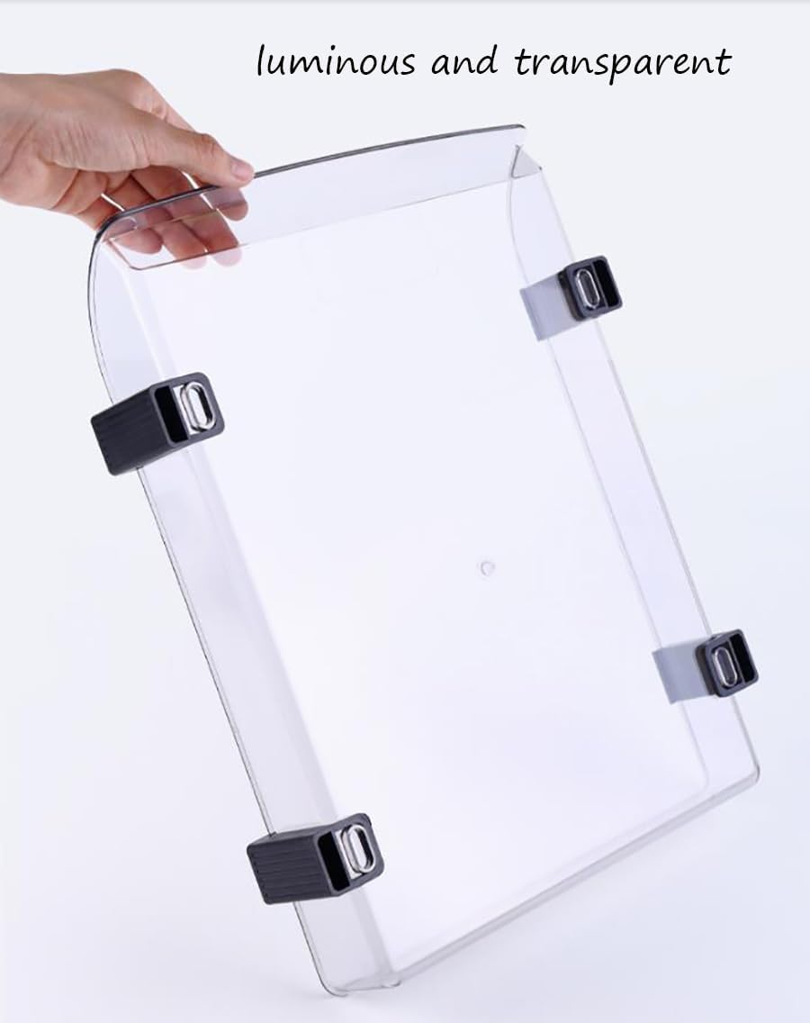 2/4/6 Tier Paper Organizer Letter Tray, Clear Acrylic Layer Stackable Paper Sorter, Plastic A4 Office File Folder Holder for for Desk Accessories, Notes, Pens, File, Document (Clear, 4 Tier)