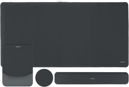 MOSISO Keyboard Mouse Pad Set, Large Gaming Mouse Pad&Rectangular Keyboard Wrist Rest&Mousepad with Wrist Rest&Coaster, Ergonomic Non-Slip&Easy Typing Pad with Curved Silicone Lining, Antique Green