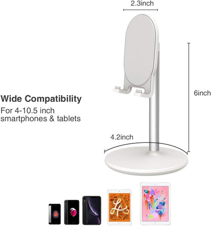 Bright Stone Phone Stand for Desk, Adjustable Cell Phone Holder for Desk, Compatible with 4"-12.9" Phones/Tablet/iPhone/iPad/Switch (Pink)
