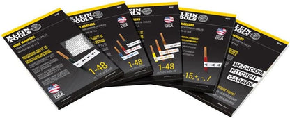 Klein Tools 56250 Wire Marker Book for Cable Management, Electric Panel Organization Wire Label Stickers, Numbered 1-48