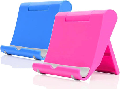 Adjustable Foldable Cell Phone Stand for Desk, Compatible with Most Smartphones and Tablets, Fits Devices up to 10 Pounds