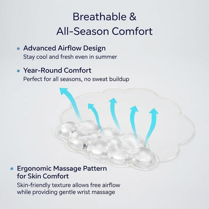 Ergonomic Cloud-Shaped Keyboard Wrist Rest & Non-Slip Mouse Pad Set, Soft Gel Support, Easy-to-Clean, Durable, Ideal for Long Work & Study Hours