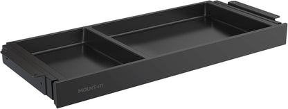Mount-It! Under Desk Drawer Organizer with 2 Compartments, Shallow Low-Profile Slide-Out Desk Tray, 20.7″ x 8.9″ x 1.8″, Pull-Out Pencil Drawer for Traditional & Standing Desks - Black