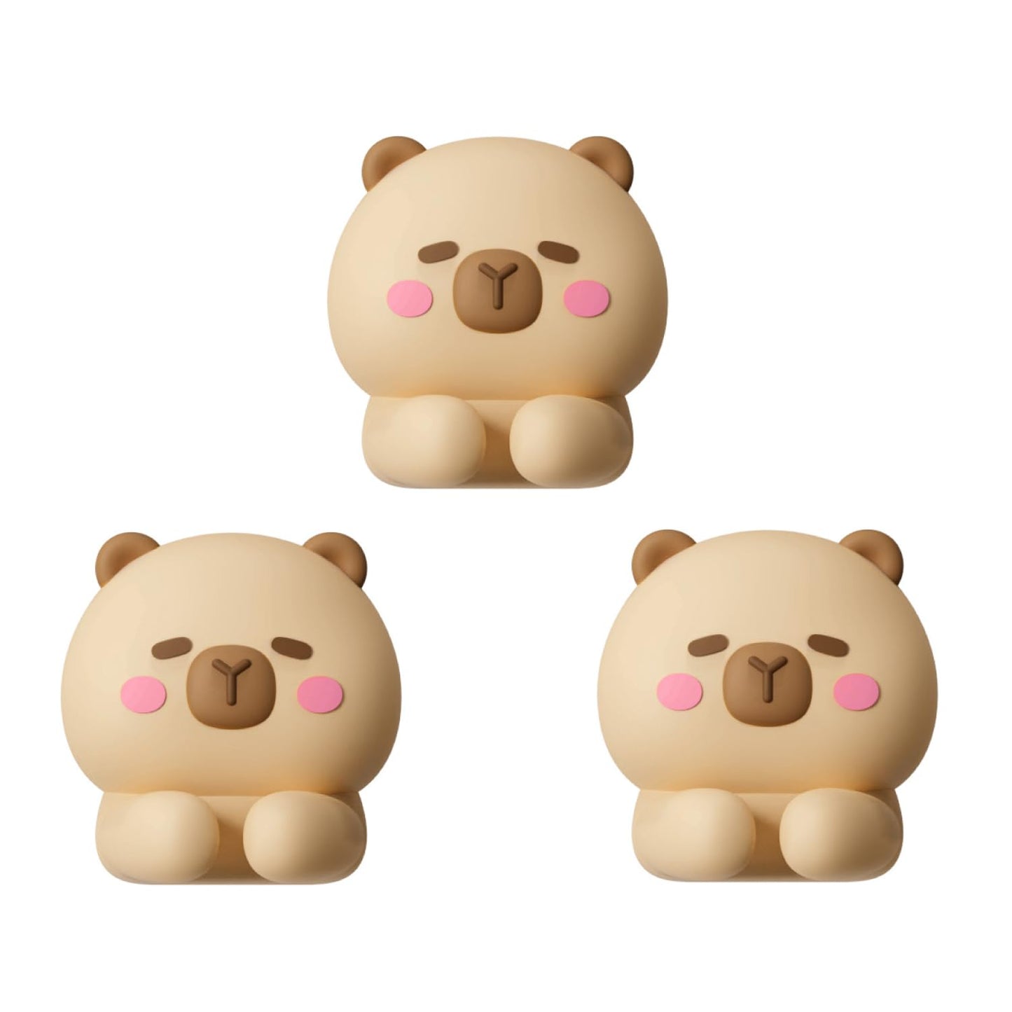 Capybara Cable Organizer, Adorable Animal-Shaped Cable Clips, Desk Cable Management Cord Holder for Home and Office, Cute Wire Clips for Headphones, Chargers, USB Cables (3-Pack)