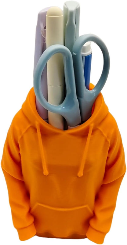 TIME&TRAVE Unique Sweatshirt Pen Holder for Desk, Creative Pencil Holder Desk Organizers, Office Supplies Decorations Idea Gift for Men Women Kids(Yellow)
