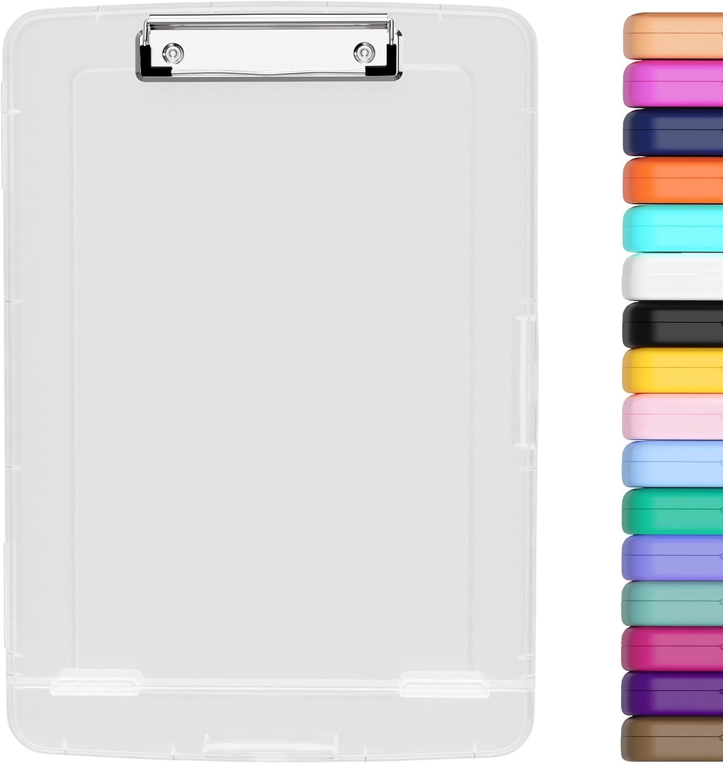 Hongri Clipboard with Storage with Pen Holder, Folder Nursing Clip Board 8.5 x 11 Foilo-Side Opening, High Capacity, Light Weight for Teachers, Classroom. Size 14 x 9.6 x 1.2 in(Pink)