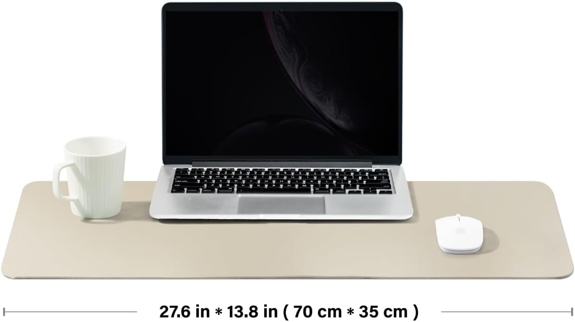 Cork Desk Mat - Dual-Sided Desk Pad for Office and Home - Desk Organization and Accessories - Ideal for Large Mouse Pad and Desk Mats on Top of Desks(Dark Green,90cmx 43cm)
