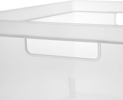 3-Drawer Storage Tower with Removable Clear Plastic Bins, Tool-Free Assembly, Multiple Sizes for Home Office (15.7"W)
