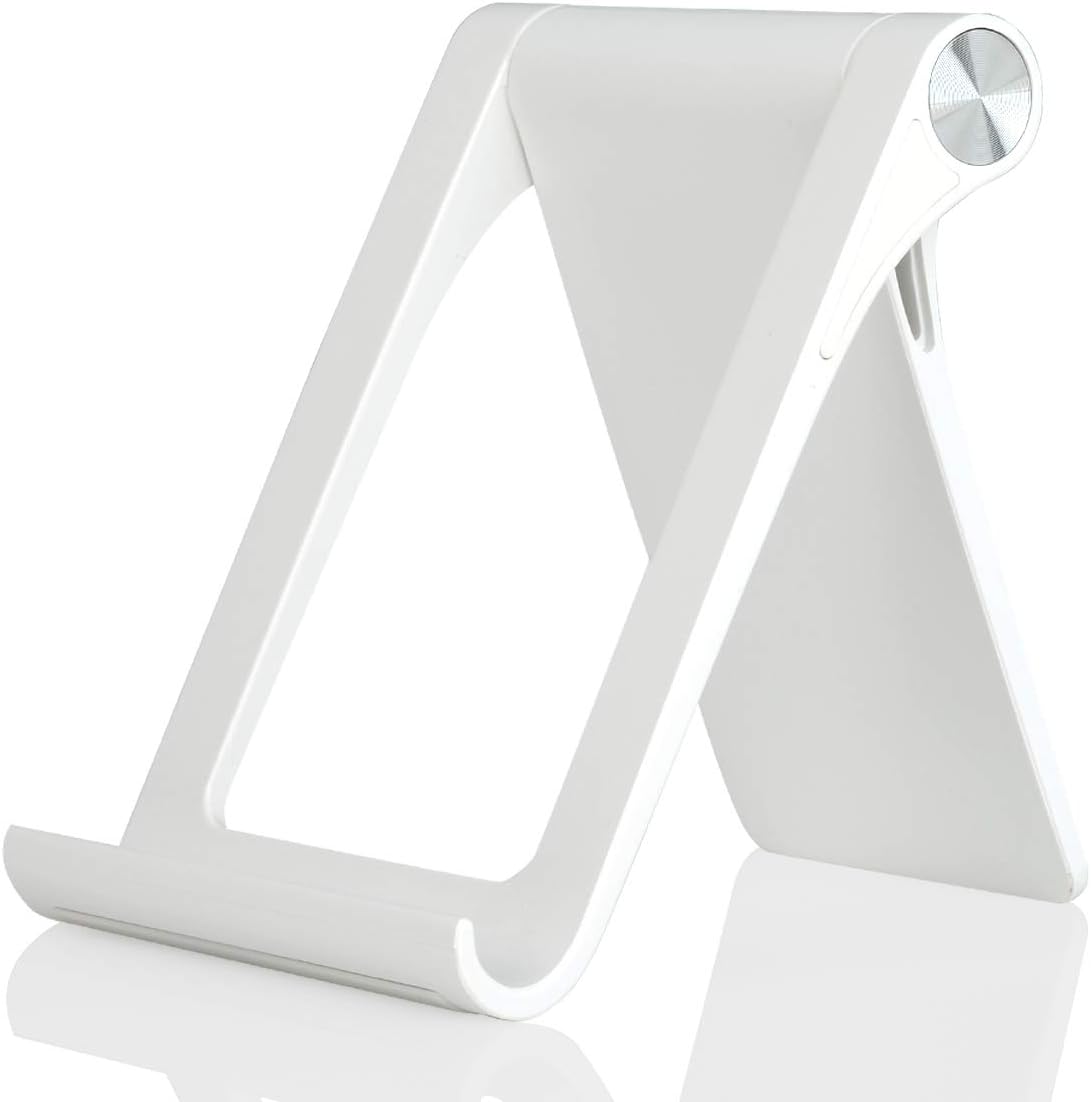 Cell Phone Stand Holder Multi-Angle Adjustable Phone Desk Stand Tablet Holder for iPhone 17 16 15 14 13 12 11 Pro Max XS XR 8 Plus 6 7 Galaxy S22 S21 S20 S10 S9 Edge Android Smartphone