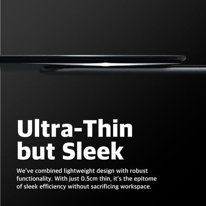 POUT H3 Wireless Charging Mouse Pad – Qi-Enabled Fast Charger Built into Sleek Desk Mat, Compatible with Phones, Earbuds & More(Dust Gray)