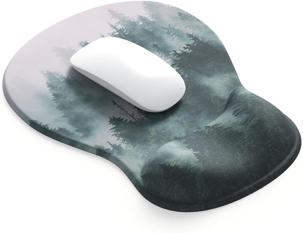 ErgoComfort Gel Wrist Rest Mouse Pad-Ergonomic Office Mousepad with Wrist Support-Non-Slip, Design Desk Accessories Mat for Home&Game Decor (09MochaSand Set)