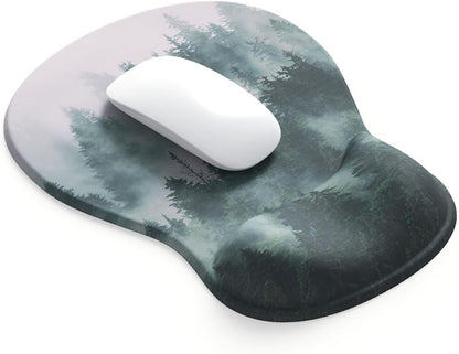 ErgoComfort Gel Wrist Rest Mouse Pad-Ergonomic Office Mousepad with Wrist Support-Non-Slip, Design Desk Accessories Mat for Home&Game Decor (09MochaSand Set)