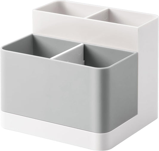 Poeland Desktop Storage Organizer, Pen and Pencil Cases Boxes, Pen or Pencil Holder Box Container for Desk, Office Supplies, Vanity Table Tan