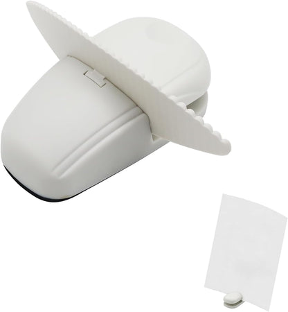Plastic Document Holder for Typing, Portable Paper Stand with Non-Slip Base for A4 Paper, Compact Reading Clip Holder for Office Desk, Computer, Bank - White