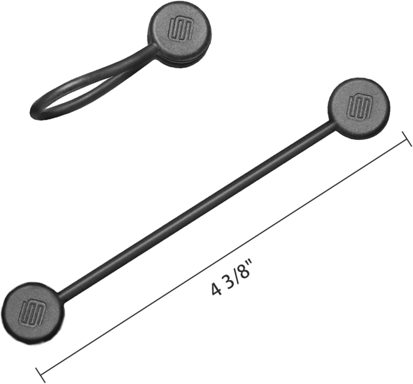 EUREKA ERGONOMIC Magnetic Cable Ties Reusable, 10 Pack Rubber Twist Ties with Strong Magnet for Bundling and Organizing Wire/Cord, Cable Management Clips under Desk Used in Many Ways, Black