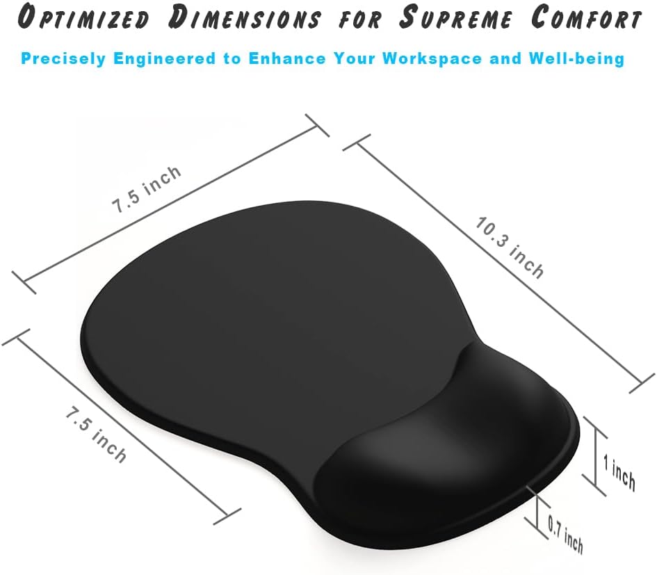 ErgoComfort Gel Wrist Rest Mouse Pad-Ergonomic Office Mousepad with Wrist Support-Non-Slip, Design Desk Accessories Mat for Home&Game Decor (09MochaSand Set)