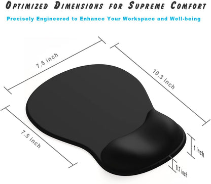 ErgoComfort Gel Wrist Rest Mouse Pad-Ergonomic Office Mousepad with Wrist Support-Non-Slip, Design Desk Accessories Mat for Home&Game Decor (09MochaSand Set)