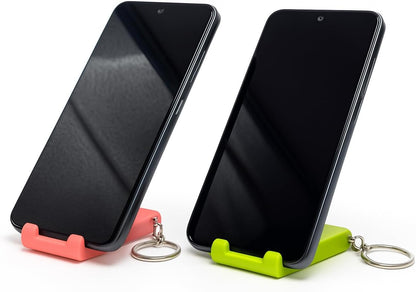 Foldable Phone Stand Small Portable Phone Stand for Desk and Travel Universal Phone Stand for iPhone and Android All Phones Compact Hands Free Phone Holder, Red Pink Black Green