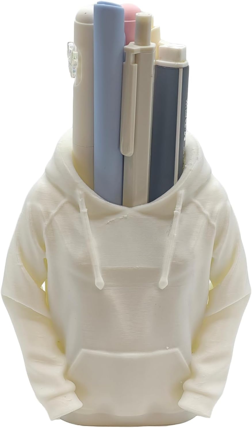 TIME&TRAVE Unique Sweatshirt Pen Holder for Desk, Creative Pencil Holder Desk Organizers, Office Supplies Decorations Idea Gift for Men Women Kids(Yellow)