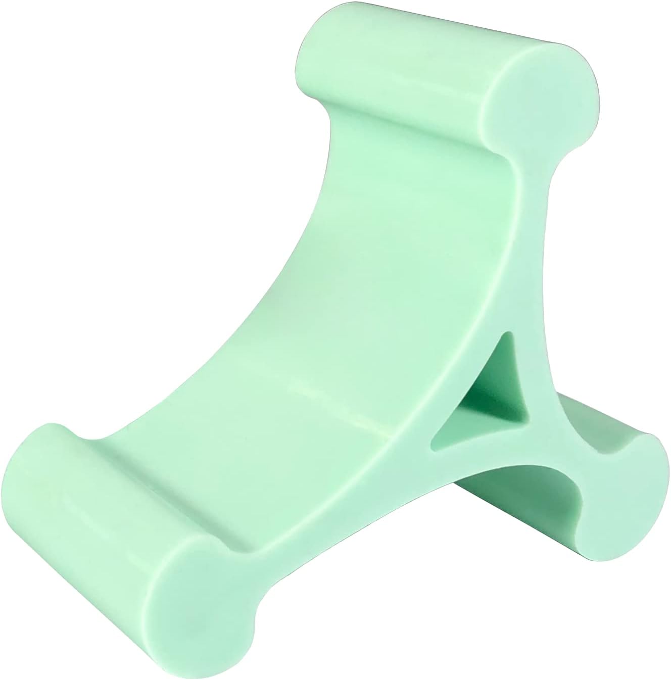 Skalene Phone Stand - 100% Silicone Rubber, Adjustable Phone Holder, Prop, Rest - Desk, Office, Home, Kitchen Accessory (Stealth Black)