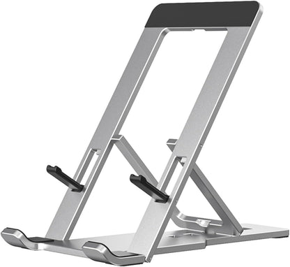 Cell Phone Stand, Fully Adjustable Foldable Desktop Phone Holder for Desk, Thick Case Friendly, Compatible with All Phones (A-Black)