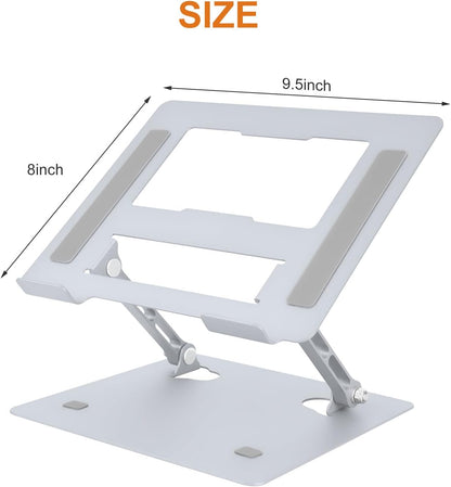 Ergonomic Laptop Stand for Desk, Adjustable Fits All Laptops and Notebooks up to 17 Inch Aluminum Alloy,Steel, Ultra-Thin,Ventilated Cooling Notebook Mount.