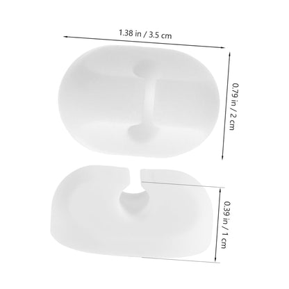 NUOBESTY 6pcs Silicone Cable Holder Clips Adhesive Wire Organizer for Desk Wall Car and Nightstand Efficient to Prevent White