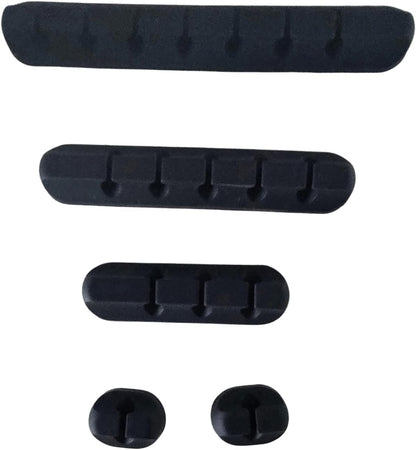 Cord Holder Cable Management Clips 5 Pack- Adhesive Wire Organizer for Desk, Car, Nightstand, Office, Home – Fits USB Charging Cables, Power Cords, Headphones (7-5-3-1-1 Slots)(White)