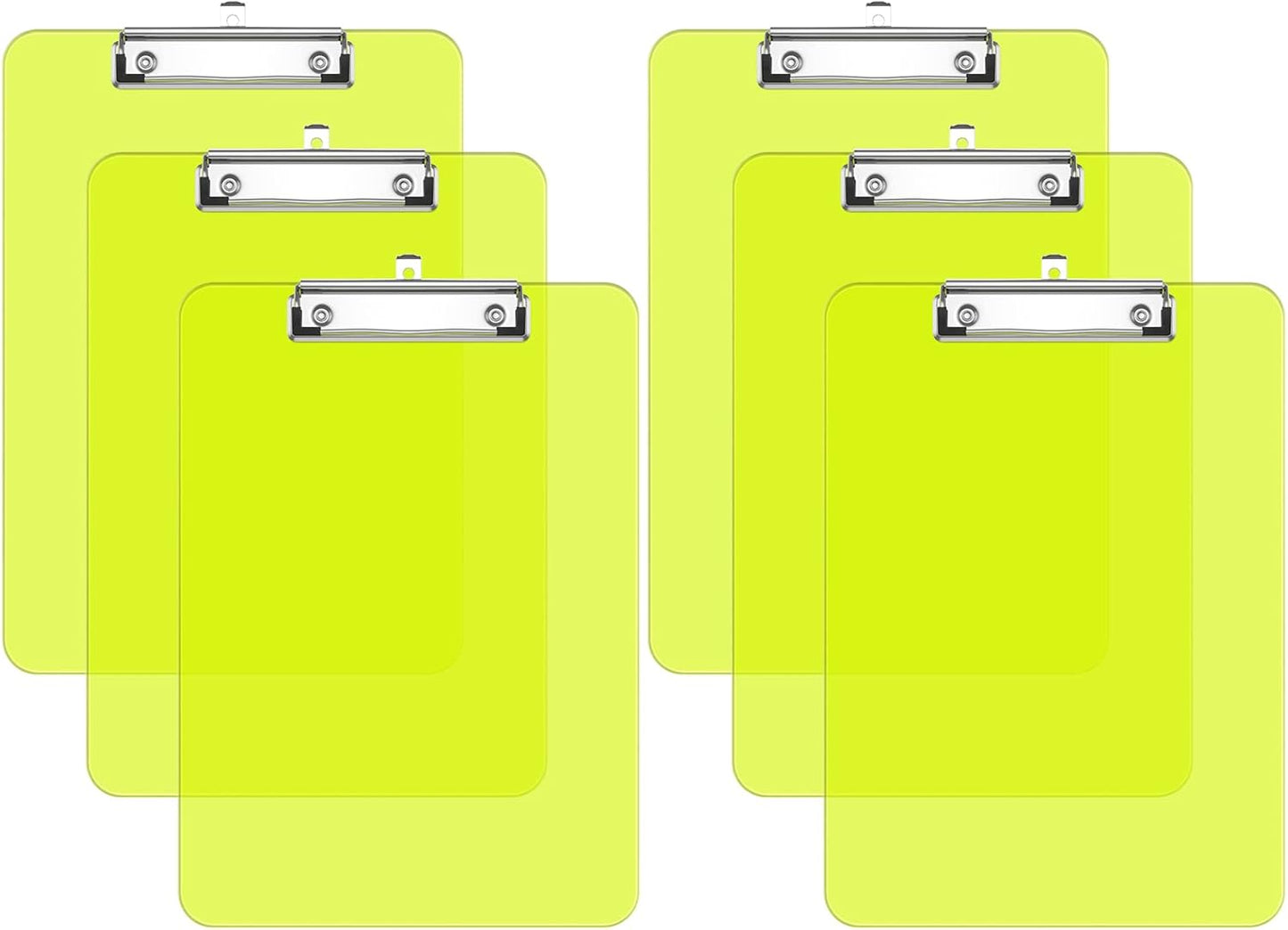 Rimilak 8.5 x 11 Plastic Clipboards Set of 2, Low Profile Metal Clip, Translucent Board, 12.5 x 9 in Letter Size, Office Supply, Back to School, Purple