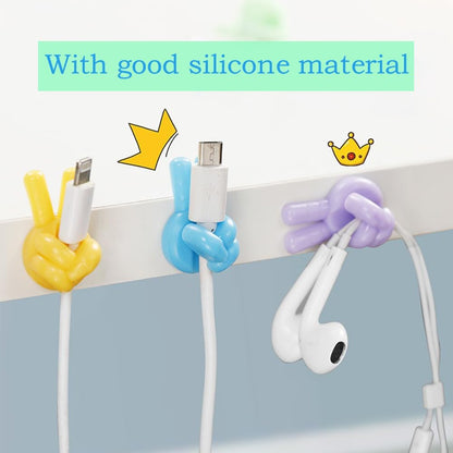 42Pcs Creative Silicone Thumb Up Wall Hook, Self Adhesive Cable Clips, Funny Cord Holders for Cables, Wall Decoration Hook Home/Office Data Cable Clip Wire Desk Organizer