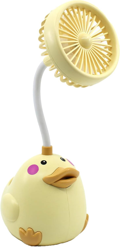 Cute Pink Cat Desk Fan with Pen Holder — Cat Fan for Women, Animal Fan, Funny Office Accessories, Cat Lover Gift, Small USB Fan, Aesthetic Decor