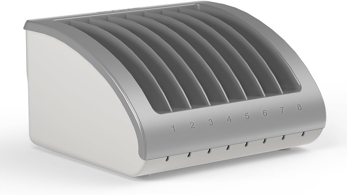 POCHAR 8-Device Universal Charging Station for Laptops & Chromebooks – Classroom Organization for iPads, Tablets & More, Ideal for Schools & Offices