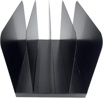 Huron Desktop File Binder Organizer Storage Vertical 8 Slot, Black Commercial Grade Steel