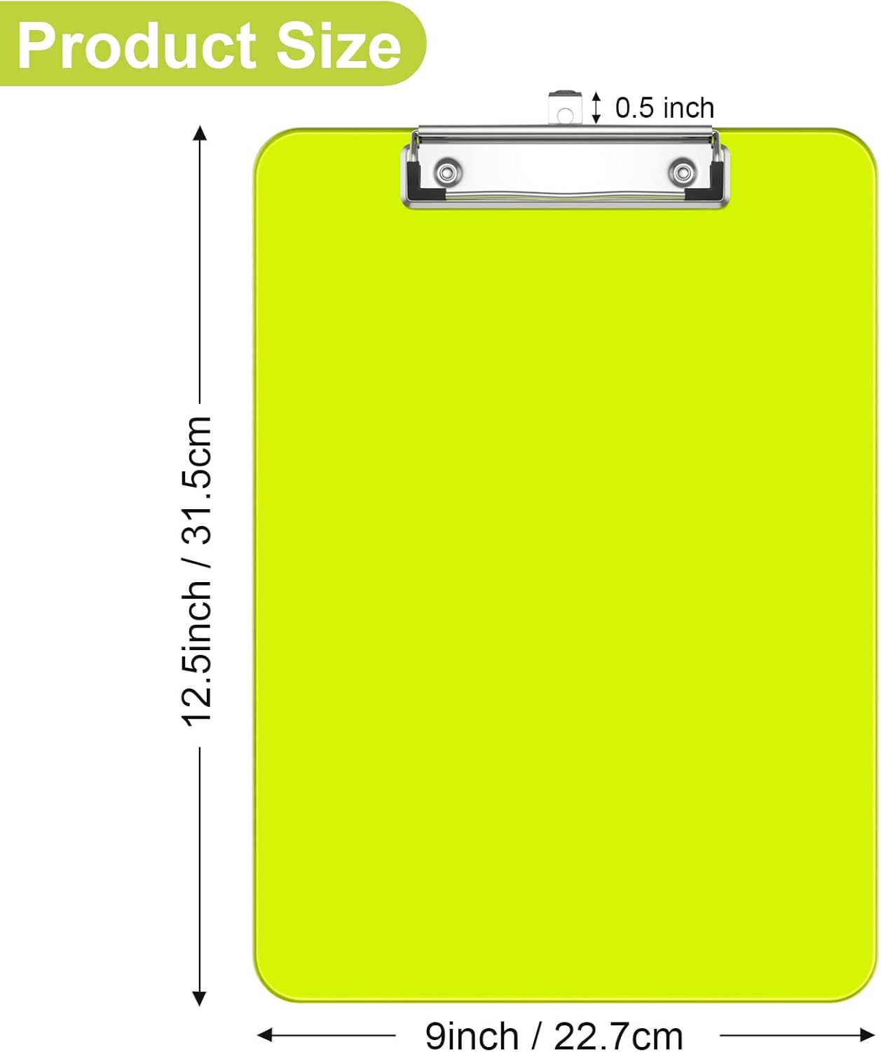 Rimilak 8.5 x 11 Plastic Clipboards Set of 2, Low Profile Metal Clip, Translucent Board, 12.5 x 9 in Letter Size, Office Supply, Back to School, Purple