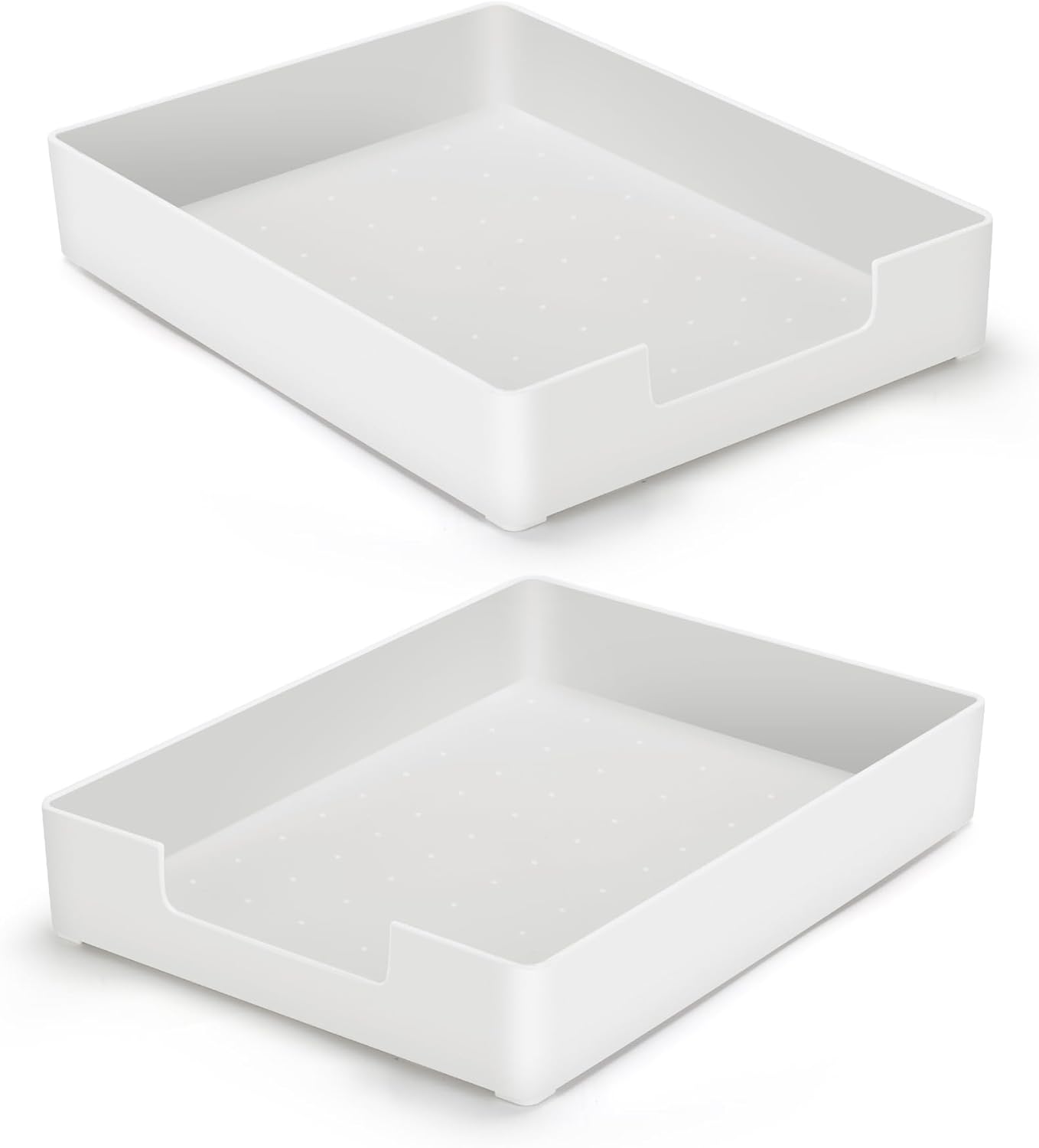 Letter-Size Tray Desk Letter Tray Paper Tray, Sturdy Heavy-Duty Plastic Printer Paper Tray, Single-Tier Stackable File Storage Organizer for Office Home (Clear)