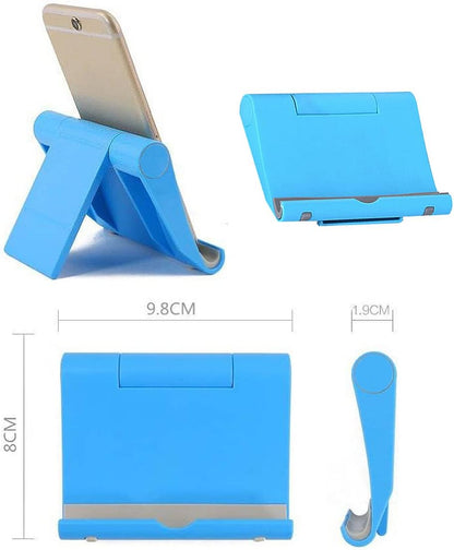 Adjustable Foldable Cell Phone Stand for Desk, Compatible with Most Smartphones and Tablets, Fits Devices up to 10 Pounds