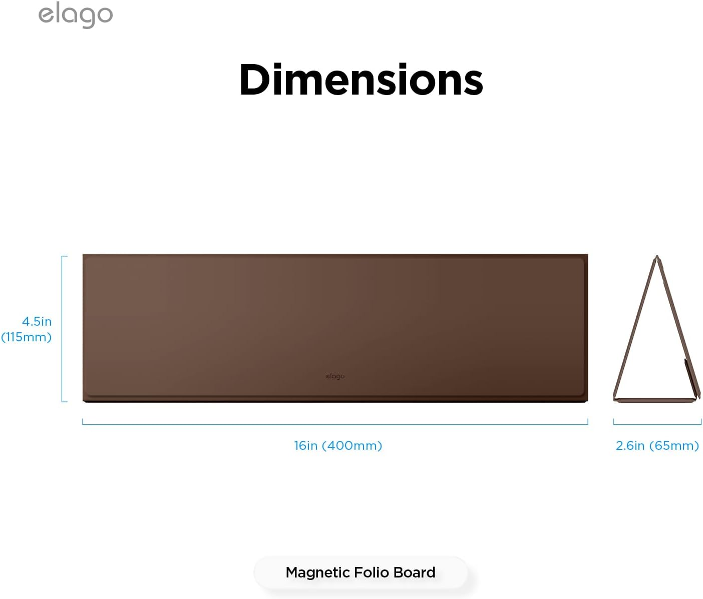 elago Smart Magnetic Desk Mat Folio Board Compatible with All Magnetic Products Clean Organized Desk for Office and Home (Microfiber Leather-Stone)